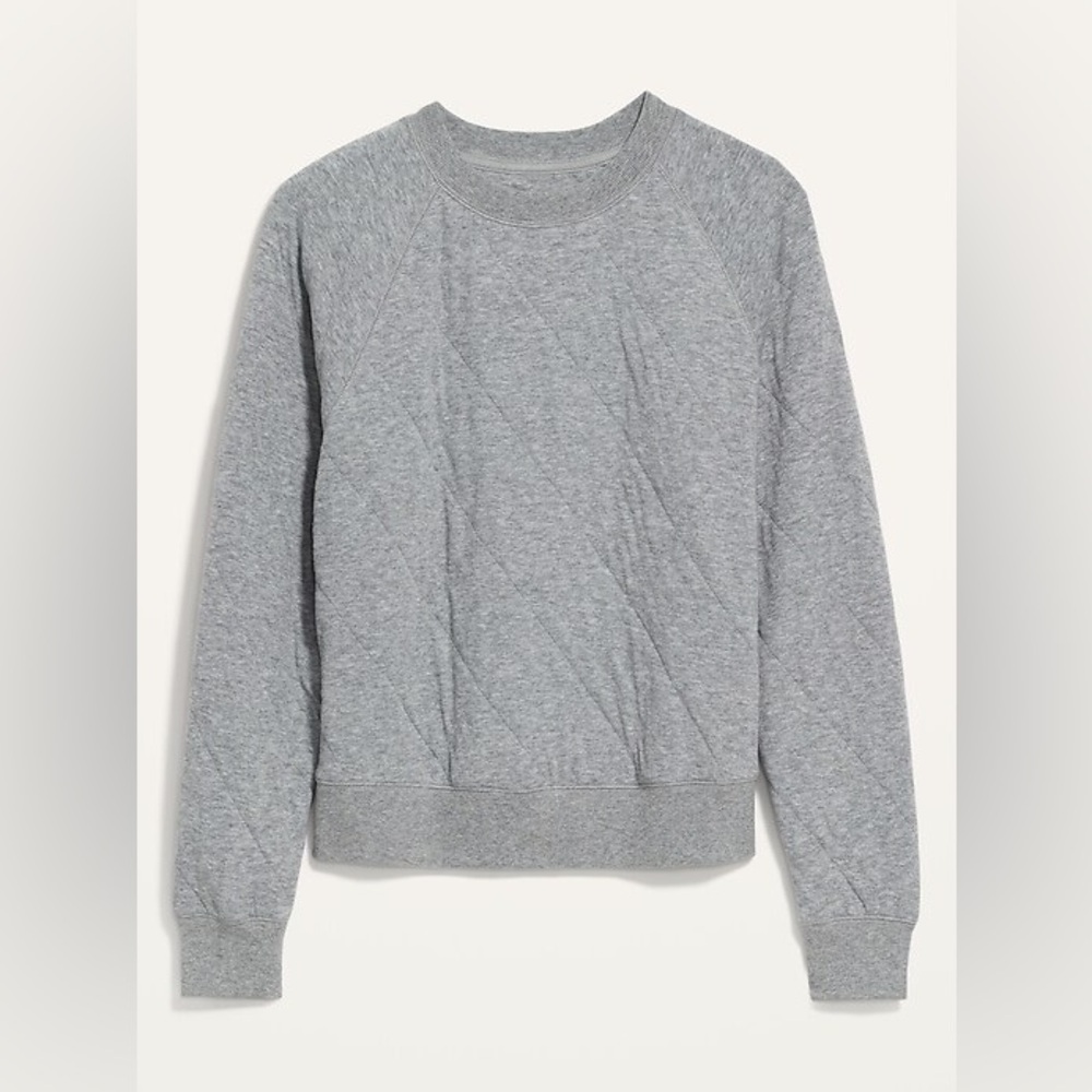 Old Navy Women’s Long-Sleeve Vintage Quilted Easy Sweatshirt - US S